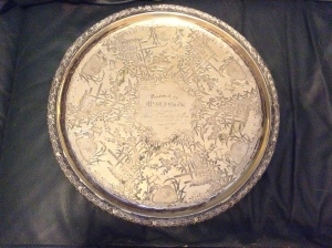 Salver presented to William Brodie by Tomlin and Sons
